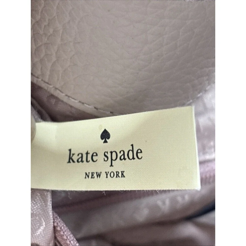 Kate Spade Michaela Crossbody Blush Pink Gray Trim Pebble Leather Cross  Strap